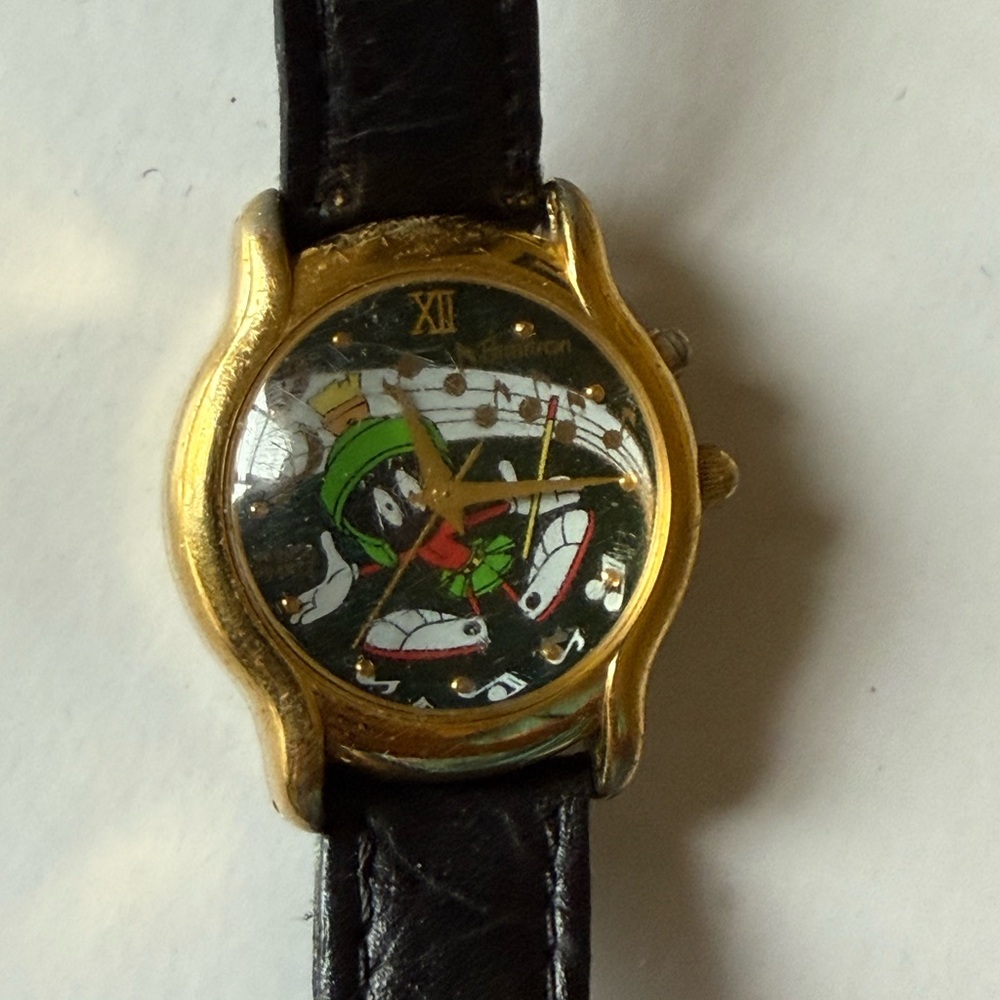Marvin the Martian Gold and Black Musical Watch